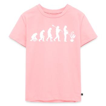 Evolution Jardinier Plante Arrosage Peut Strelizia - T-shirt Premium bio Enfant - rose - Devant - AI Model Kid Female (0cm)