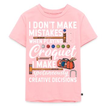 Croquet - Kids Premium Organic T-Shirt - rose - Front - AI Model Kid Female (0cm)