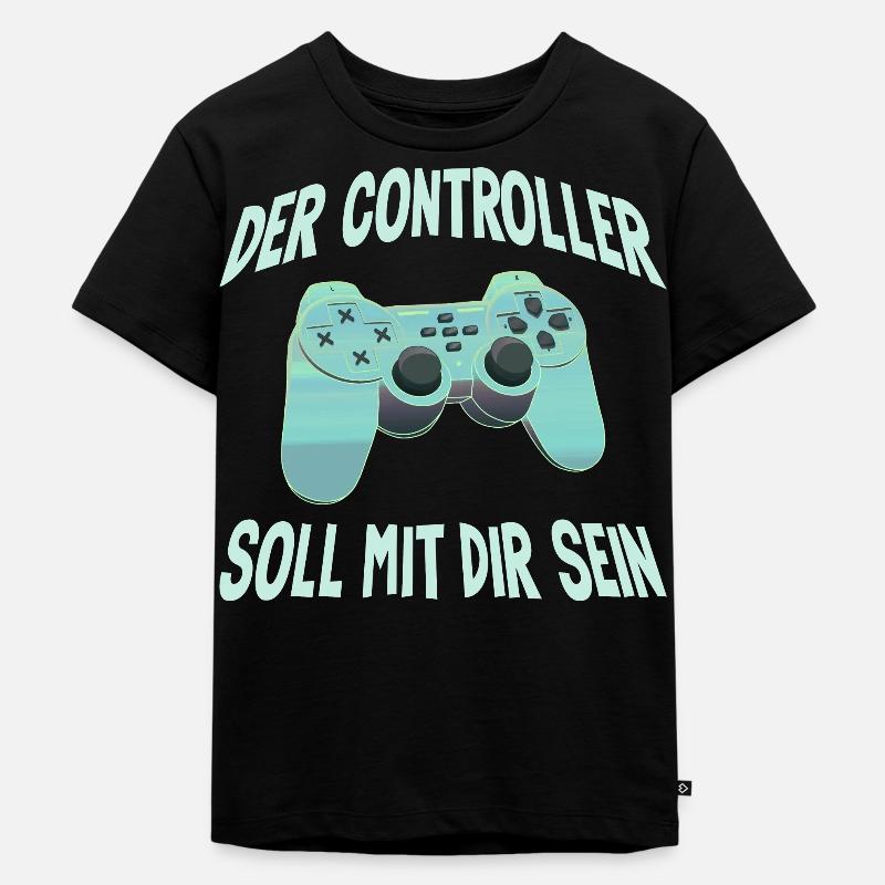 Der Controller Soll Mit Dir Sein. Videospiele - Kinder Premium Bio T-Shirt - Schwarz