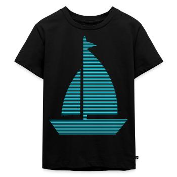 Segeln - Kinder Premium Bio T-Shirt - Schwarz - Vorne - Mikhail (115cm)