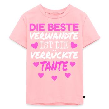 Die beste Verwandte ist verrückte Tante Geschenk - Kinder Premium Bio T-Shirt - Rosa - Vorne - AI Model Kid Female (0cm)