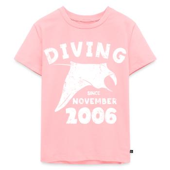 Diver Birthday - Diving since November 2006 - Kids Premium Organic T-Shirt - rose - Front - AI Model Kid Female (0cm)