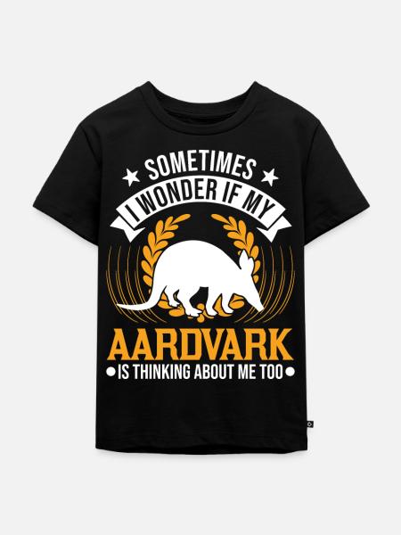 Erdferkel Geschenk Aardvark - Kinder Premium Bio T-Shirt - Schwarz