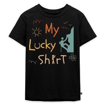 Escalade de bloc Escalade amusante escalade Alpinisme - T-shirt Premium bio Enfant - noir - Devant - Mikhail (115cm)