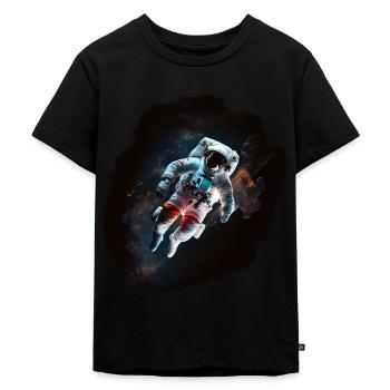 Astronaut Cosmonaut Sci-Fi character - Kinder Premium Bio T-Shirt - Schwarz - Vorne - Mikhail (115cm)