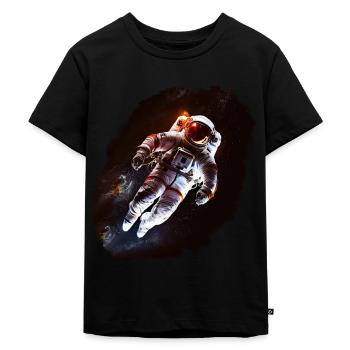 Astronaut Cosmonaut Sci-Fi character - Kinder Premium Bio T-Shirt - Schwarz - Vorne - Mikhail (115cm)