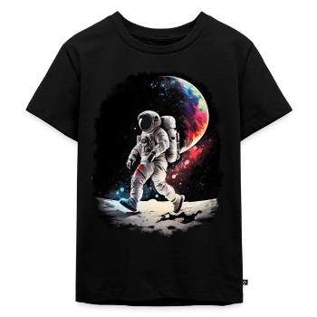 Astronaut Cosmonaut Sci-Fi character - Kinder Premium Bio T-Shirt - Schwarz - Vorne - Mikhail (115cm)