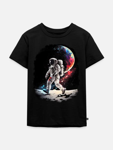 Astronaut Cosmonaut Sci-Fi character - Kinder Premium Bio T-Shirt - Schwarz