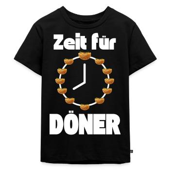 Zeit für Döner Kebab - Kinder Premium Bio T-Shirt - Schwarz - Vorne - Mikhail (115cm)