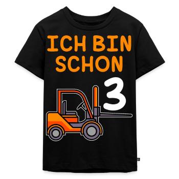 3 Jahre 3. Geburtstag Junge 3 Jahre - Kinder Premium Bio T-Shirt - Schwarz - Vorne - Mikhail (115cm)
