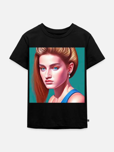 Retrowave Synthwave 80s Design - Kinder Premium Bio T-Shirt - Schwarz