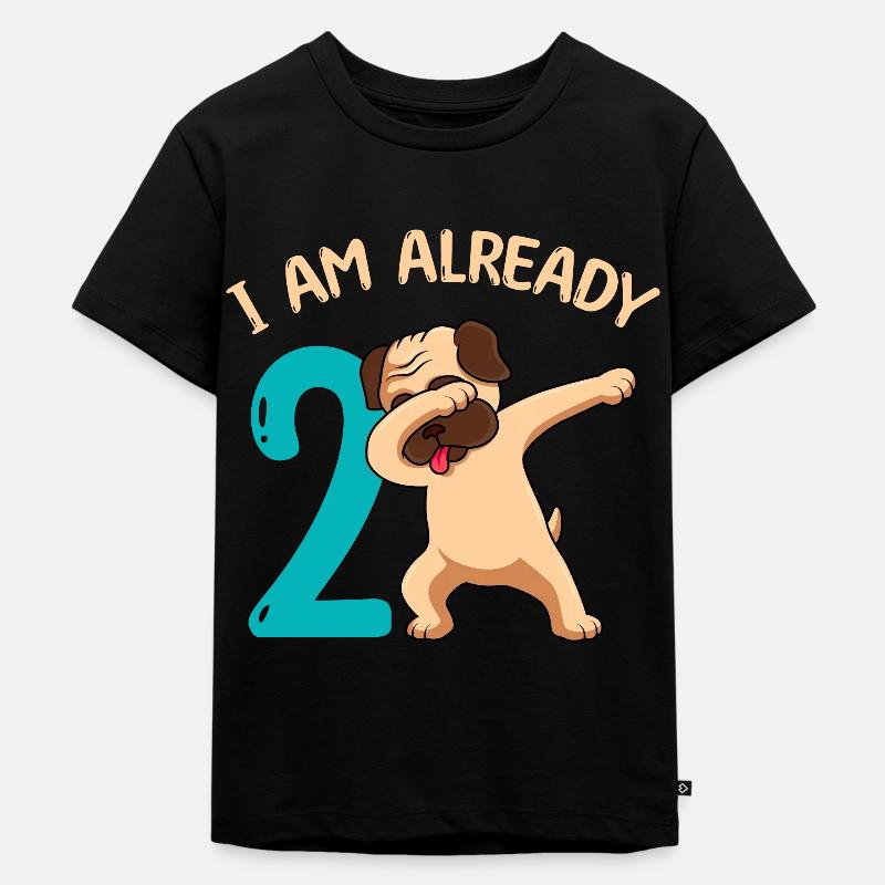 2ème anniversaire 2 ans - T-shirt Premium bio Enfant - noir