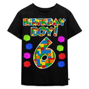 6. Geburtstag Jungen 6 Jahre Kind Sohn - Kinder Premium Bio T-Shirt - Schwarz - Vorne - Mikhail (115cm)