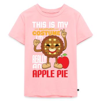 Tarte aux pommes - T-shirt Premium bio Enfant - rose - Devant - AI Model Kid Female (0cm)