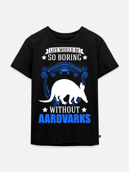 Erdferkel Geschenk Aardvark - Kinder Premium Bio T-Shirt - Schwarz
