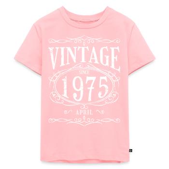 Birthday - Vintage since April 1975 - Kids Premium Organic T-Shirt - rose - Front - AI Model Kid Female (0cm)