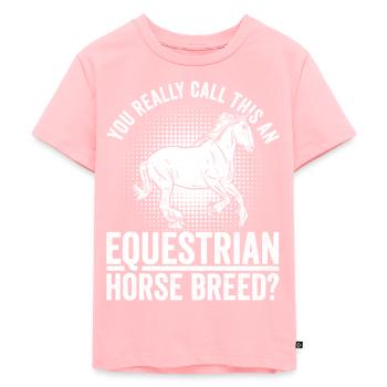 Clydesdale Reiter Reitpferd - T-shirt Premium bio Enfant - rose - Devant - AI Model Kid Female (0cm)