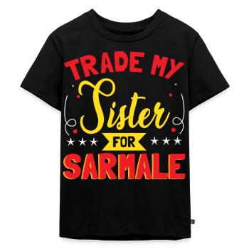 Échangez ma sœur contre Sarmale - T-shirt Premium bio Enfant - noir - Devant - Mikhail (115cm)