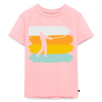 Golf Retro - Kinder Premium Bio T-Shirt - Rosa - Vorne - AI Model Kid Female (0cm)
