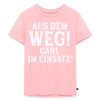 CARL Vorname Name Spruch Geburtstag Geschenk - Kinder Premium Bio T-Shirt - Rosa - Vorne - AI Model Kid Female (0cm)