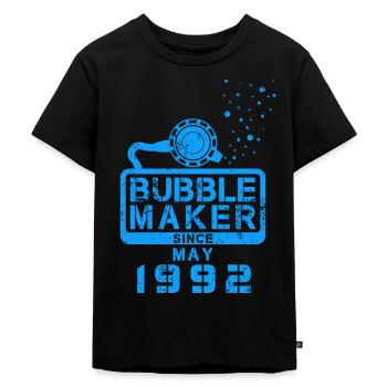 Taucher Geburtstag Bubblemaker seit Mai 1992 - Kinder Premium Bio T-Shirt - Schwarz - Vorne - Mikhail (115cm)