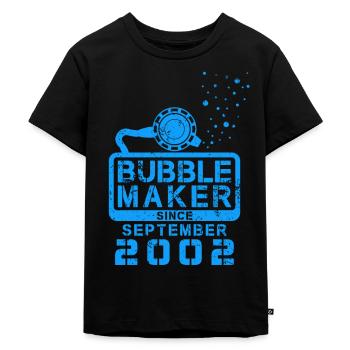 Plongeur Birthday Bubblemaker depuis septembre 2002 - T-shirt Premium bio Enfant - noir - Devant - Mikhail (115cm)
