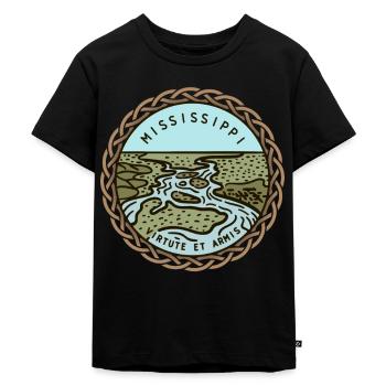 Mississippi, United States - Kids Premium Organic T-Shirt - black - Front - Mikhail (115cm)