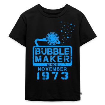 Diver Birthday Bubblemaker since November 1973 - Kids Premium Organic T-Shirt - black - Front - Mikhail (115cm)