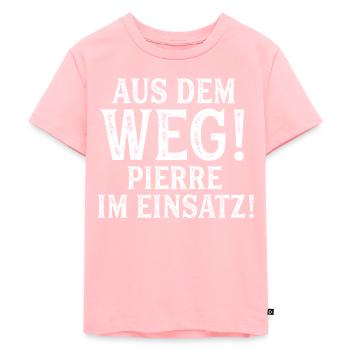 PIERRE Vorname Name Spruch Geburtstag Geschenk - Kinder Premium Bio T-Shirt - Rosa - Vorne - AI Model Kid Female (0cm)
