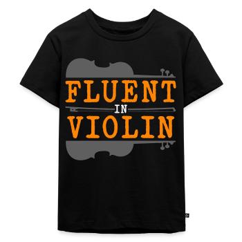 Violin Fluent In Violin Classical Music Violinist - Kids Premium Organic T-Shirt - black - Front - Mikhail (115cm)
