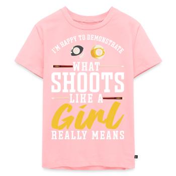Billiards Pool Player Ball Girl - Kids Premium Organic T-Shirt - rose - Front - AI Model Kid Female (0cm)