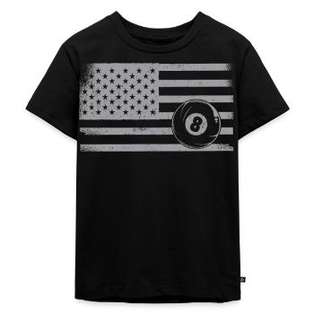 Billiards Pool Player Ball - Kids Premium Organic T-Shirt - black - Front - Mikhail (115cm)