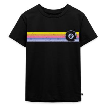 Billiards Pool Player Ball Retro - Kids Premium Organic T-Shirt - black - Front - Mikhail (115cm)