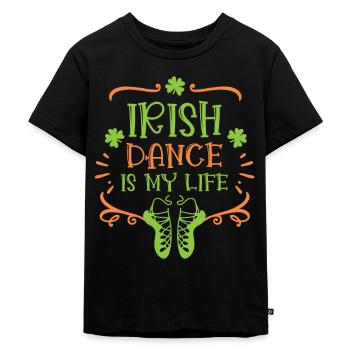 Irish Dance St. Patrick's Dance - Kids Premium Organic T-Shirt - black - Front - Mikhail (115cm)