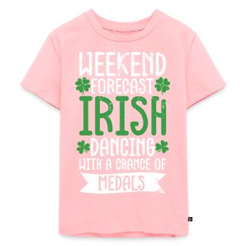Irish Dance St. Patrick's Dance - Kids Premium Organic T-Shirt - rose - Front - AI Model Kid Female (0cm)