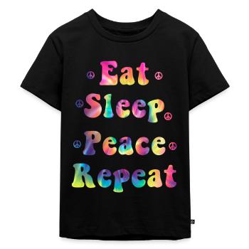 Hippie - Kinder Premium Bio T-Shirt - Schwarz - Vorne - Mikhail (115cm)