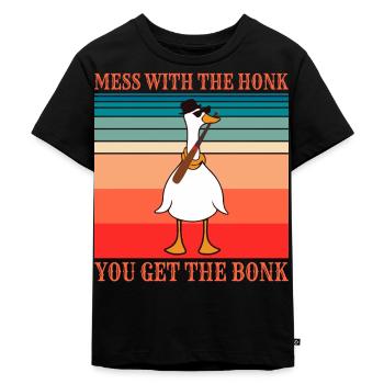 Gänse Messe Gans Geschenk - Kinder Premium Bio T-Shirt - Schwarz - Vorne - Mikhail (115cm)