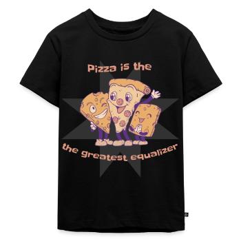 La pizza est le plus grand amateur de pizza au fromage égalisateur - T-shirt Premium bio Enfant - noir - Devant - Mikhail (115cm)