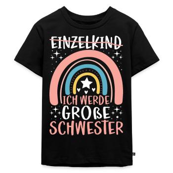 Ich Werde Große Schwester - Kinder Premium Bio T-Shirt - Schwarz - Vorne - Mikhail (115cm)