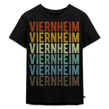Viernheim City Retro Vintage - Kids Premium Organic T-Shirt - black - Front - Mikhail (115cm)