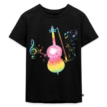 Violoncelle -Instrument de musique - T-shirt Premium bio Enfant - noir - Devant - Mikhail (115cm)