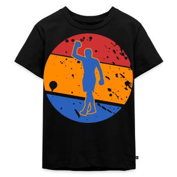 Vintage Boxing Outfit für Boxliebhaber - Kinder Premium Bio T-Shirt - Schwarz - Vorne - Mikhail (115cm)