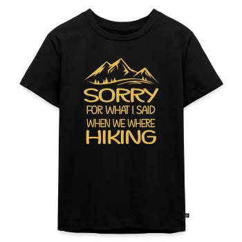 Désolé Randonnée - T-shirt Premium bio Enfant - noir - Devant - Mikhail (115cm)
