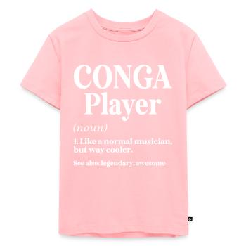 Conga Drum Musician Drumline - Kinder Premium Bio T-Shirt - Rosa - Vorne - AI Model Kid Female (0cm)