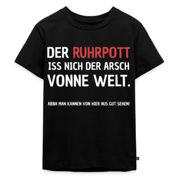 NRW Ruhrpott Ruhrgebiet Dialekt Spruch - Kinder Premium Bio T-Shirt - Schwarz - Vorne - Mikhail (115cm)