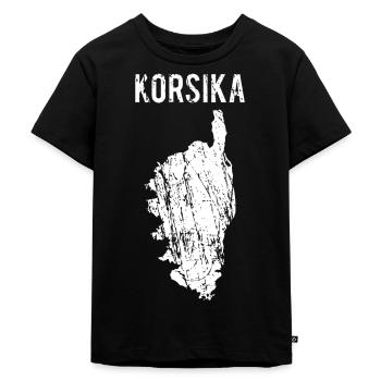 Carte de l’île de Corse France Cadeau de Noël - T-shirt Premium bio Enfant - noir - Devant - Mikhail (115cm)