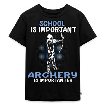 Archery is important archer archer archers - Kids Premium Organic T-Shirt - black - Front - Mikhail (115cm)