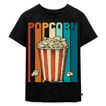 Popcorn - Kinder Premium Bio T-Shirt - Schwarz - Vorne - Mikhail (115cm)