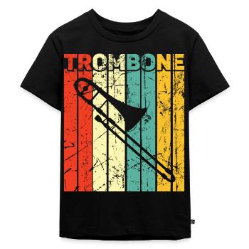 Trombone - Kids Premium Organic T-Shirt - black - Front - Mikhail (115cm)