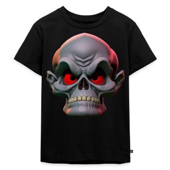 crâne grincheux - T-shirt Premium bio Enfant - noir - Devant - Mikhail (115cm)